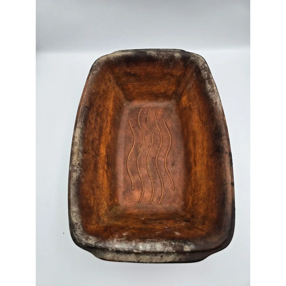 Oven Brique Terracotta Clay Baker Roaster Large Brown Good‎ Seasoned Fluted Lid